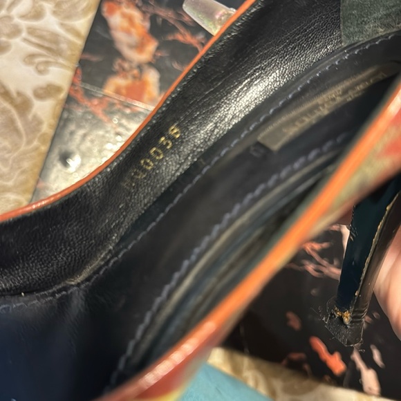 Vintage Peunrws Denim Monogram Louis Vuitton Peep Toe Heels Pumps - Picture 5 of 8